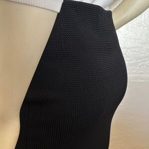 Barbara Bui Black High-Low French designer Knit Skirt